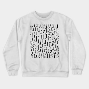 J - Typography (Black) Crewneck Sweatshirt